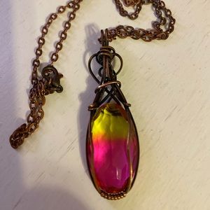 New hand wired in copper necklace